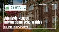 Admission-based International Scholarships at University of Alberta, Canada