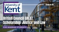 British Council GREAT Scholarship in Justice and Law for Nigerian Students