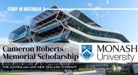 Cameron Roberts Memorial Scholarship at Monash University, Australia