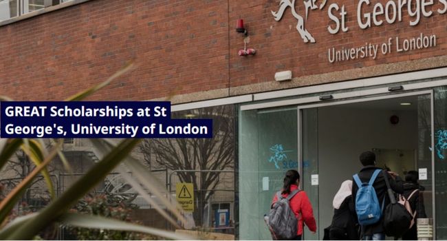 St George’s University of London GREAT Scholarship for Indian and Malaysian Students in the UK