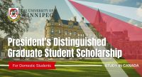 University of Winnipeg President's Distinguished Graduate Student Scholarship in Canada.