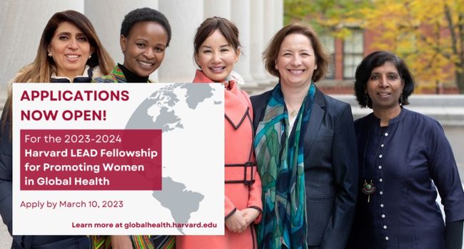 Harvard LEAD Fellowship for Promoting Women in Global Health