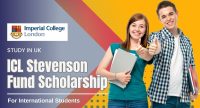 ICL Stevenson Fund Scholarship at Imperial College London, UK.
