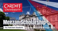 Meezan Scholarship for Pakistani Students at Cardiff University, UK.