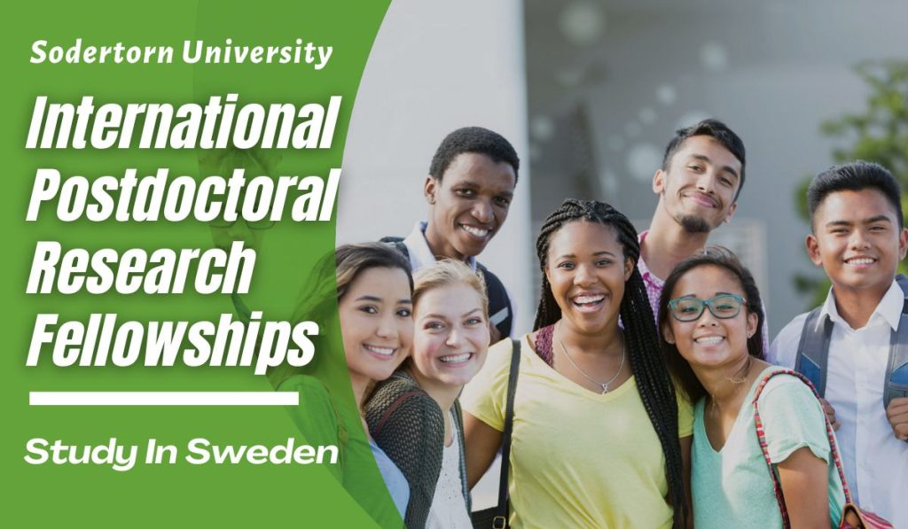 Sodertorn University International Postdoctoral Research Fellowships in