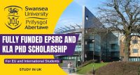Swansea University Fully Funded EPSRC and KLA PhD Scholarship for EU and International Students.