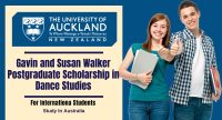 University of Auckland Gavin and Susan Walker Postgraduate Scholarship in Dance Studies